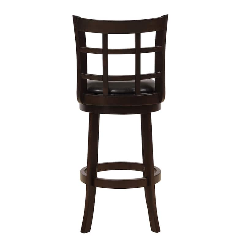 Traditional Brown Swivel 29 In. Bar Stool