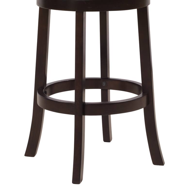 Traditional Brown Swivel 29 In. Bar Stool