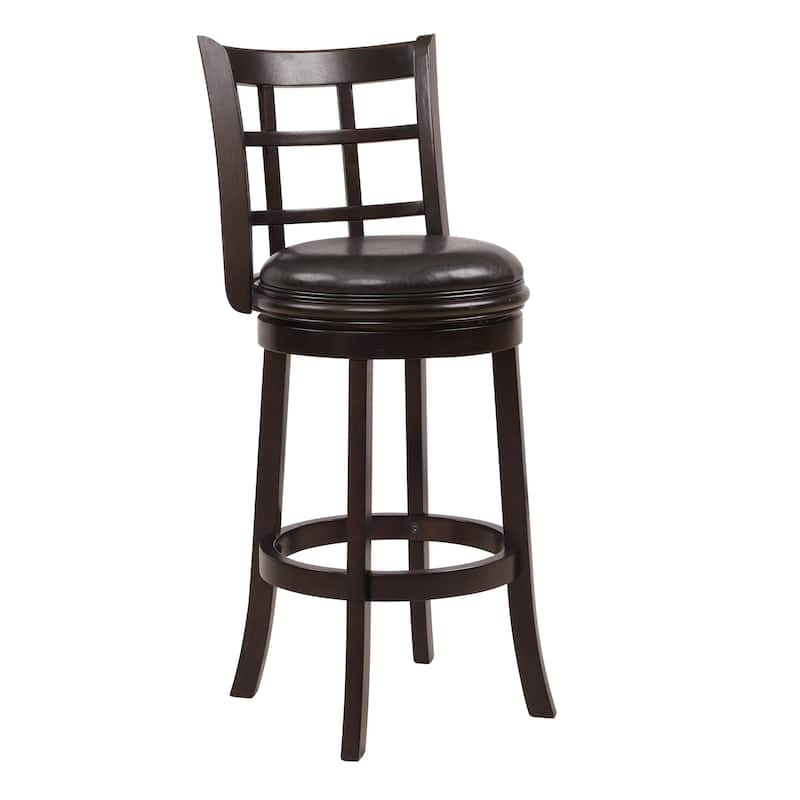 Traditional Brown Swivel 29 In. Bar Stool