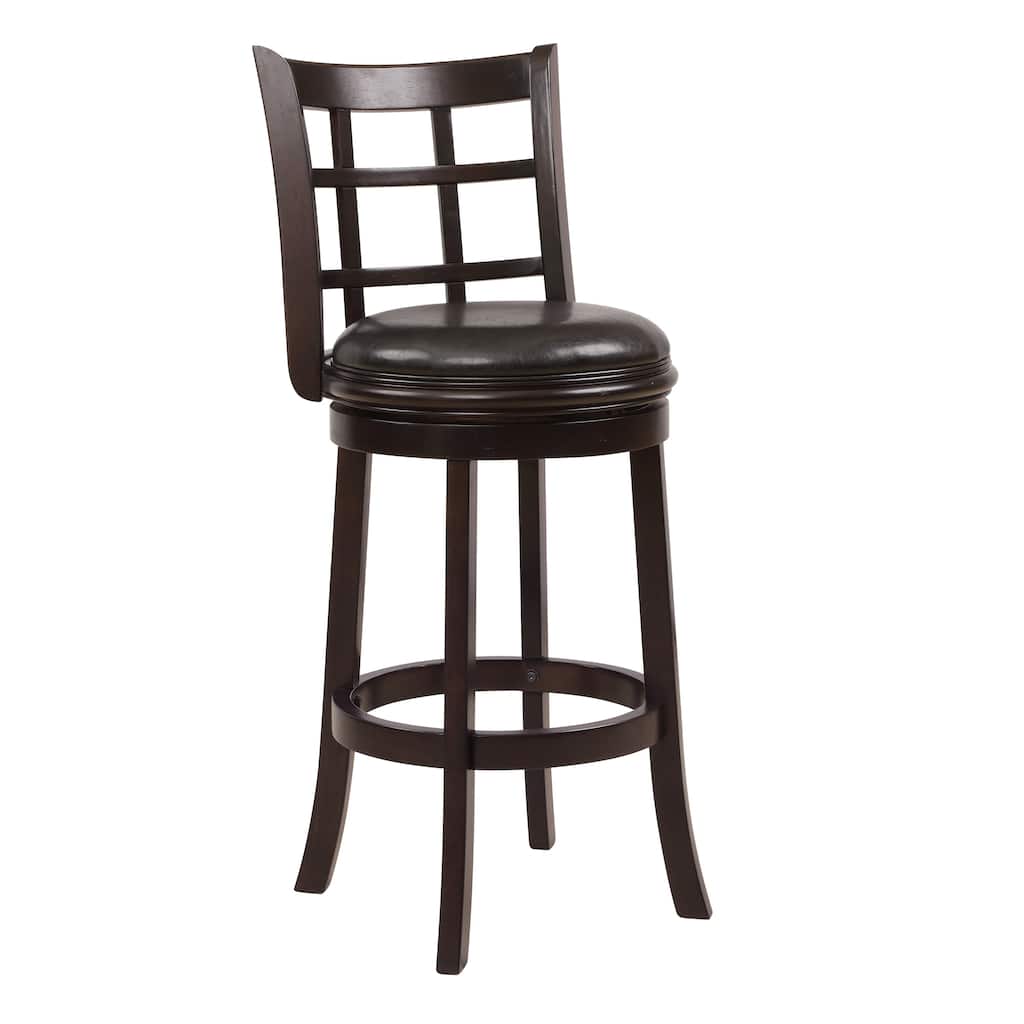 Traditional Brown Swivel 29 In. Bar Stool