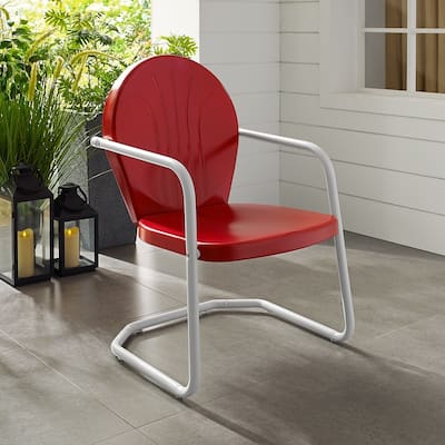 Crosley Griffith Outdoor Metal Armchair - 22 W x 28.2 D x 33.25 H