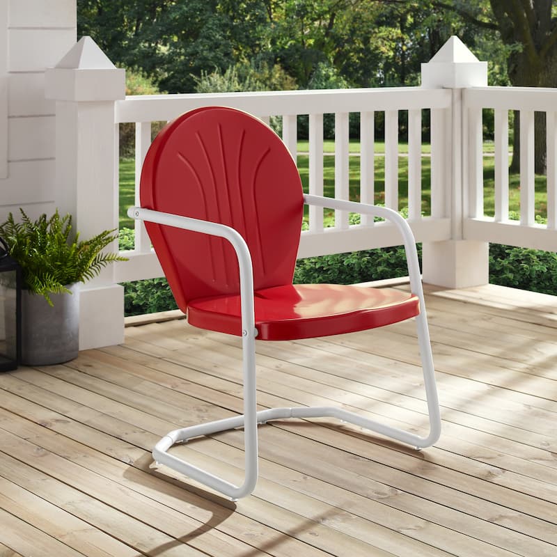 Crosley Griffith Outdoor Metal Armchair - 22 W x 28.2 D x 33.25 H