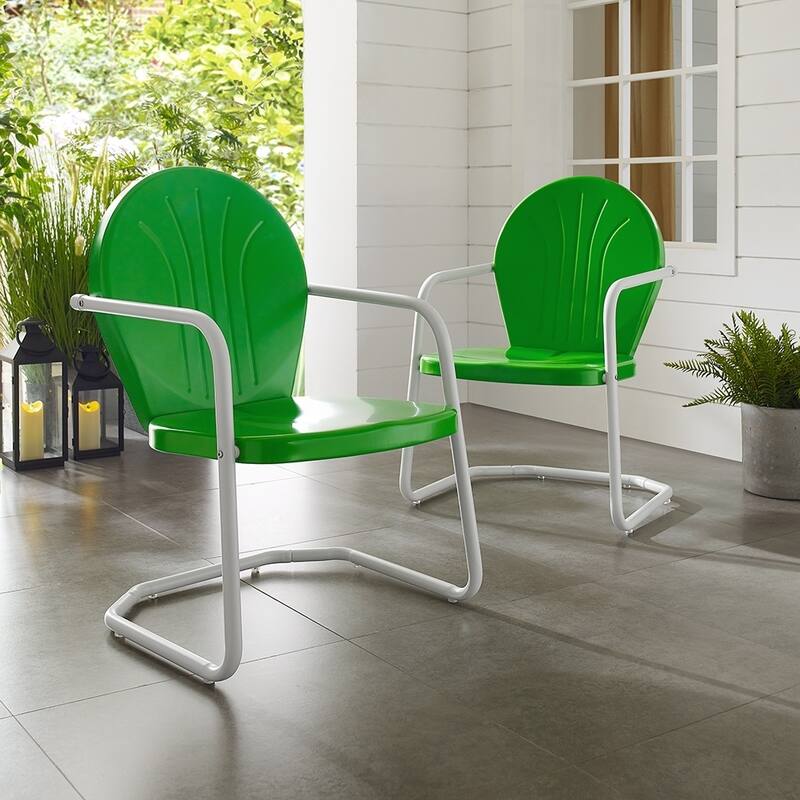 Crosley Griffith Outdoor Metal Armchair - 22 W x 28.2 D x 33.25 H