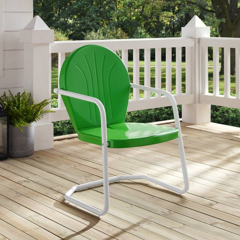 Crosley Griffith Outdoor Metal Armchair - 22 W x 28.2 D x 33.25 H
