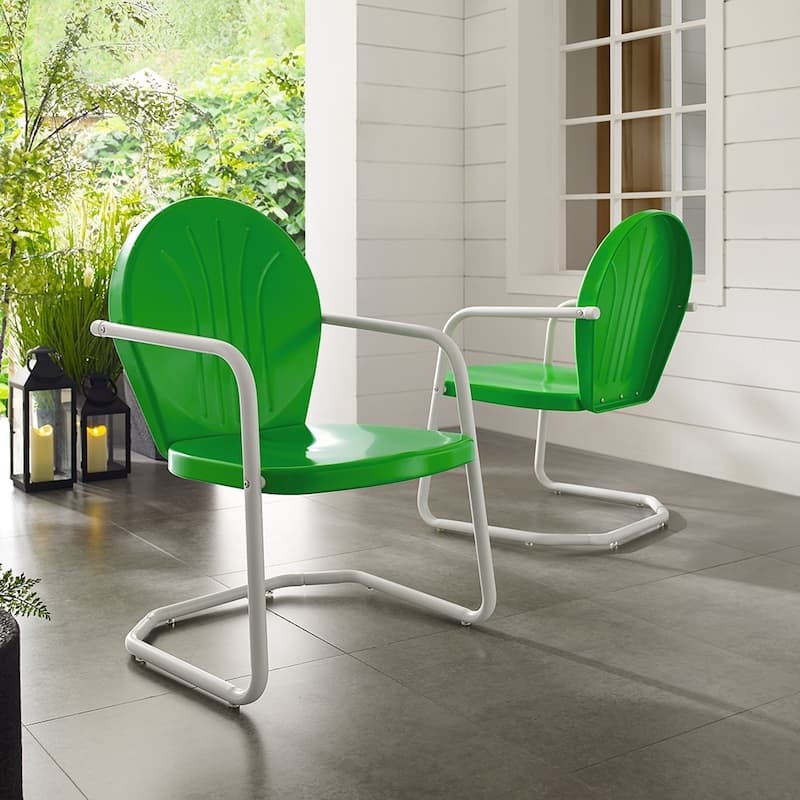 Crosley Griffith Outdoor Metal Armchair - 22 W x 28.2 D x 33.25 H