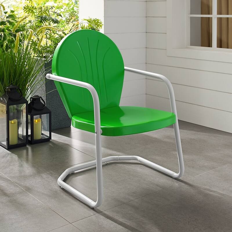 Crosley Griffith Outdoor Metal Armchair - 22 W x 28.2 D x 33.25 H