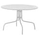 Havenside Home Howard Bay White Metal 5-piece Outdoor Dining Set with 39-inch Table and White Chairs - Thumbnail 3
