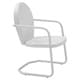 Havenside Home Howard Bay White Metal 5-piece Outdoor Dining Set with 39-inch Table and White Chairs - Thumbnail 2