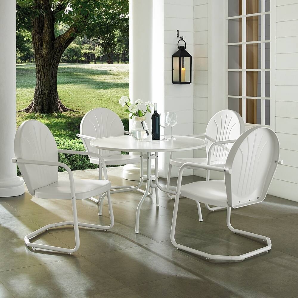 Crosley Griffith White Metal 5-piece Outdoor Dining Set