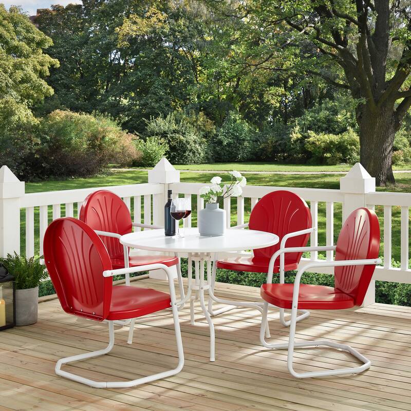 Crosley Griffith White Metal 5-piece Outdoor Dining Set - N/A