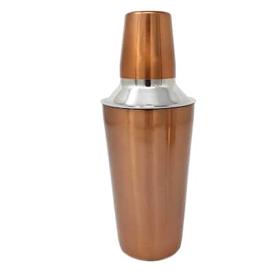 Stainless Steel & Copper Cocktail Martini Shaker 18oz