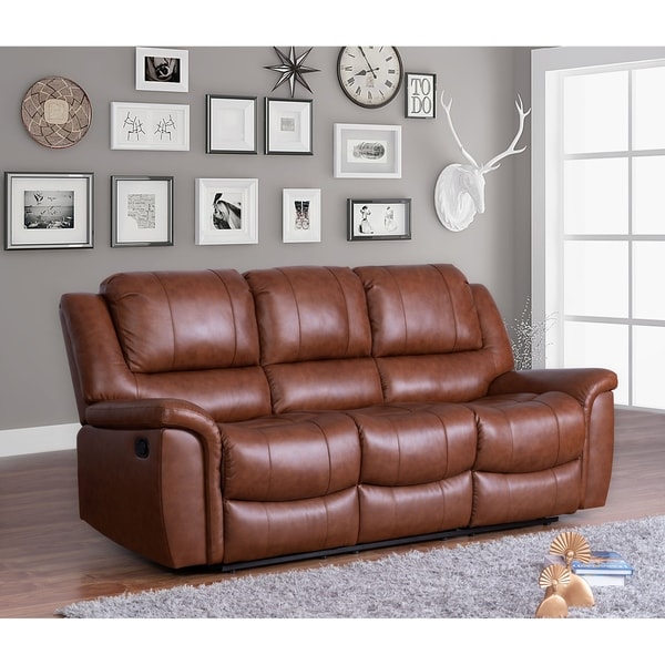 Shop Copper Grove Forbach Top-grain Leather Reclining Sofa - On Sale ...