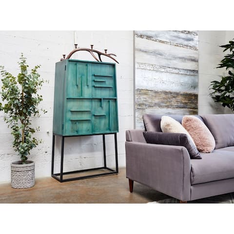 Aurelle Home Versaze Modern Wood Cabinet