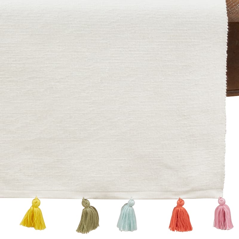 Colorburst Tassel Table Runner
