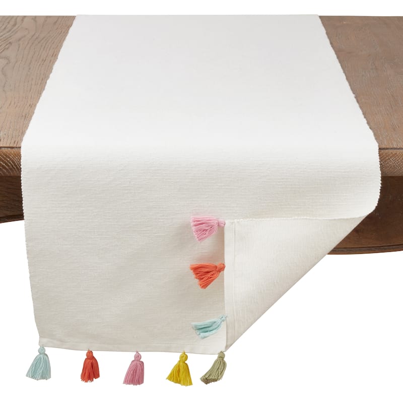 Colorburst Tassel Table Runner