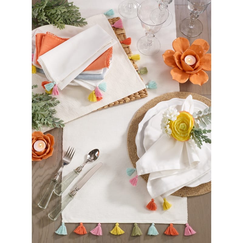 Colorburst Tassel Table Runner