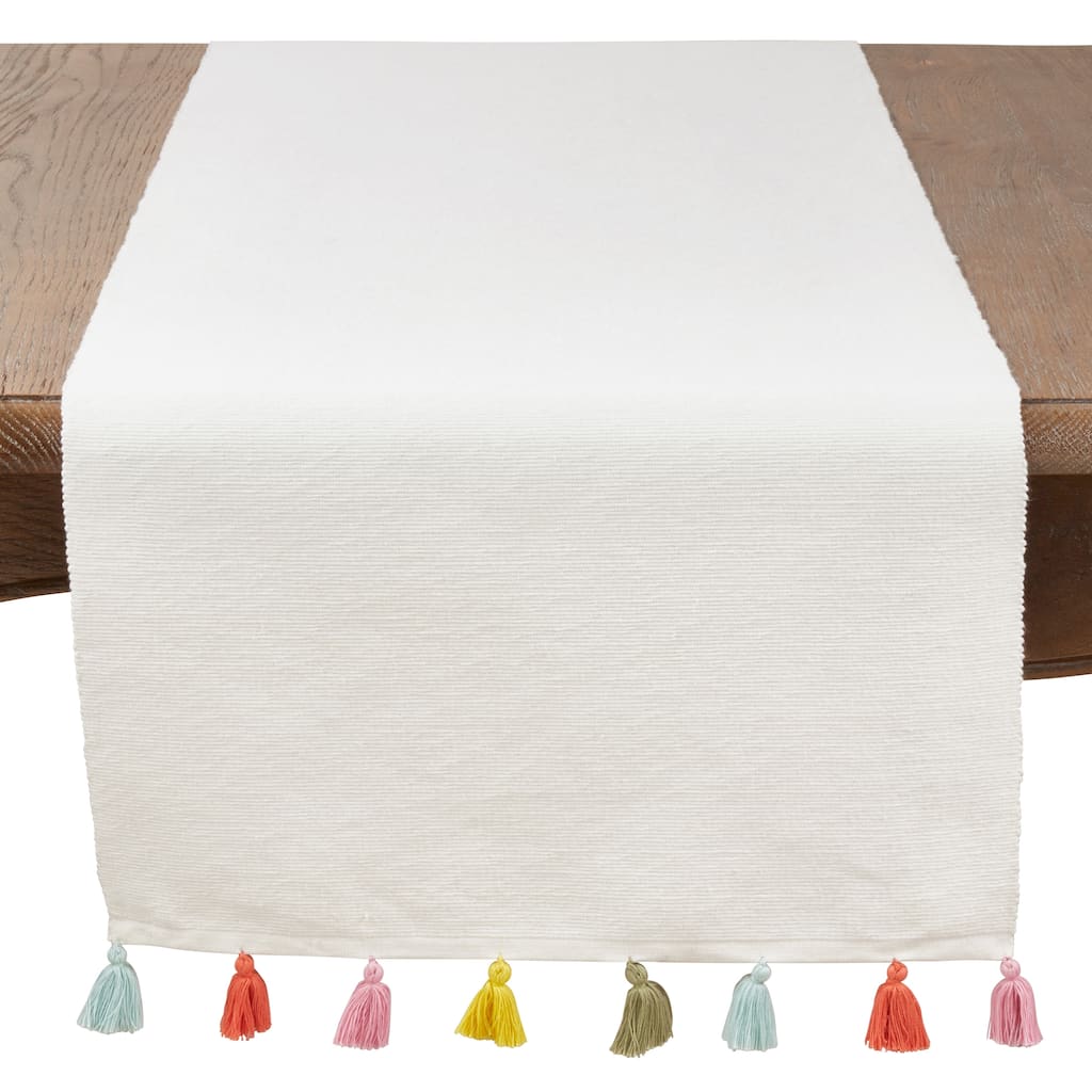 Colorburst Tassel Table Runner