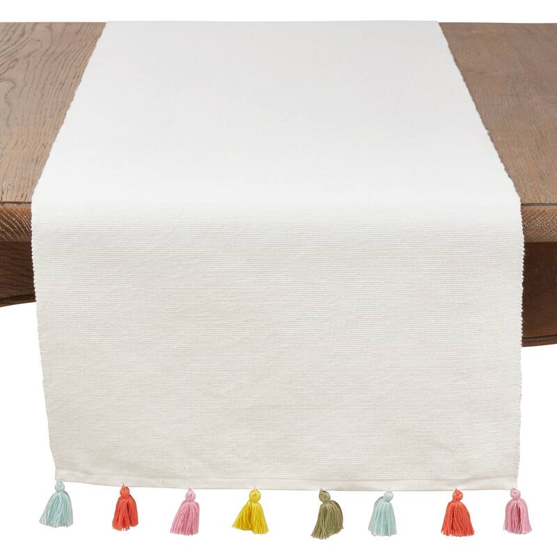 Colorburst Tassel Table Runner