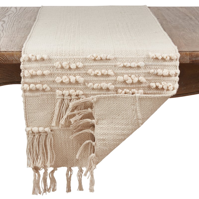 Table Runner With Tassel Moroccan Design