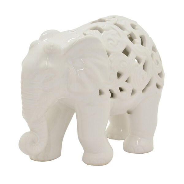 Three Hands Ceramic Pierced Elephant