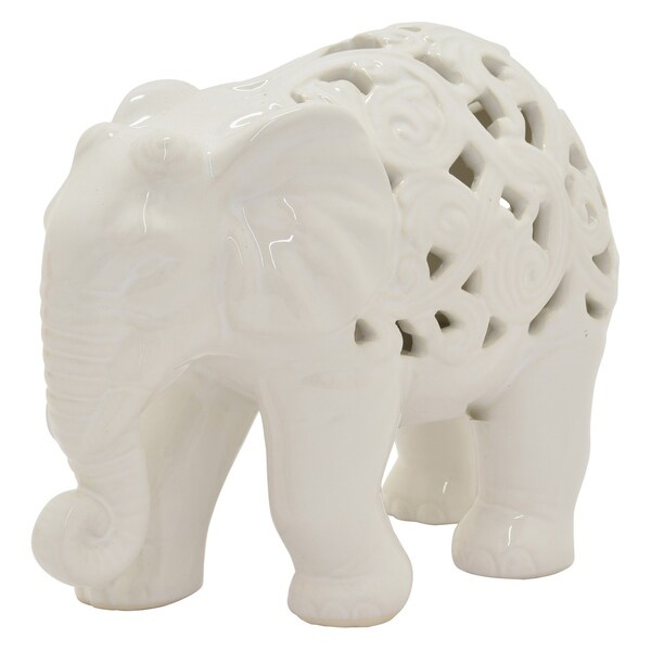 Three Hands Ceramic Pierced Elephant