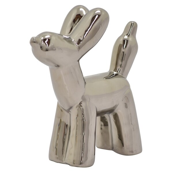 Three Hands Ceramic Balloon Dog-Silver