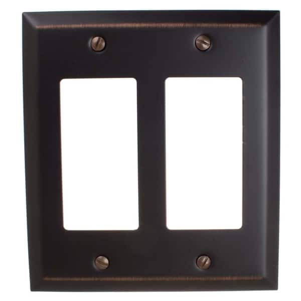 Gliderite 2 Gang Rocker Wall Plate Cover Oil Rubbed Bronze Pack Of 3 Overstock 27214029