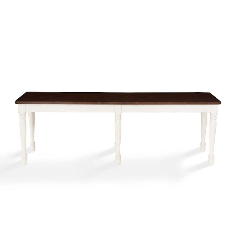 Crosley Shelby Distressed White Dining Bench - 54 "W x 16 "D x	18 "H
