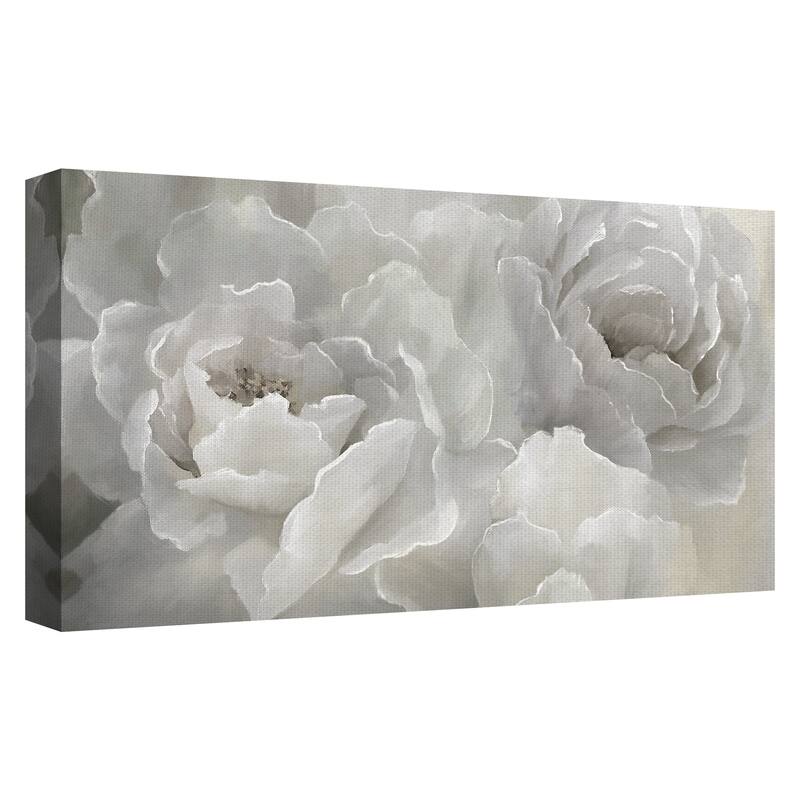 Soft White Peony Lace by Nan Wrapped Canvas Painting Art Print