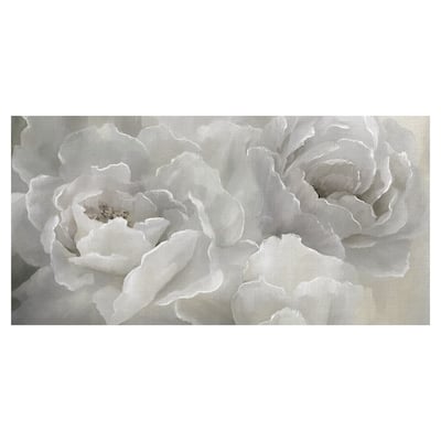Soft White Peony Lace by Nan Wrapped Canvas Painting Art Print
