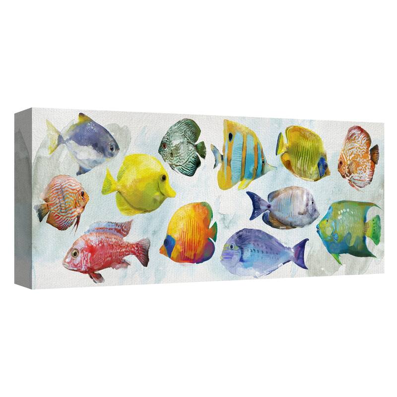 Tropical Fish Swim by Studio Arts Wrapped Canvas Art Print