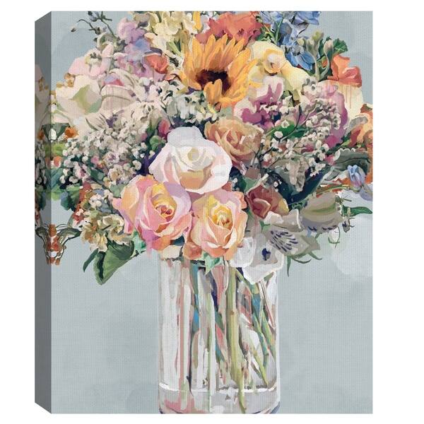 Shop Mazzo Di Fiori Bouquet Of Flowers Soft By Studio Arts Wrapped Canvas Art Print Overstock 27215811