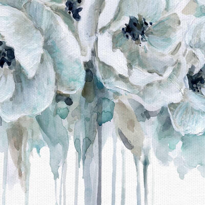Teal Poppy Harmony II by Carol Robinson Wrapped Canvas Painting Art Print