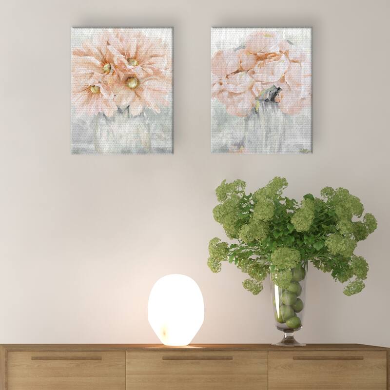 Fresh Picks Cosmos I & Roses II by Studio Arts Wrapped Canvas Painting Art Print