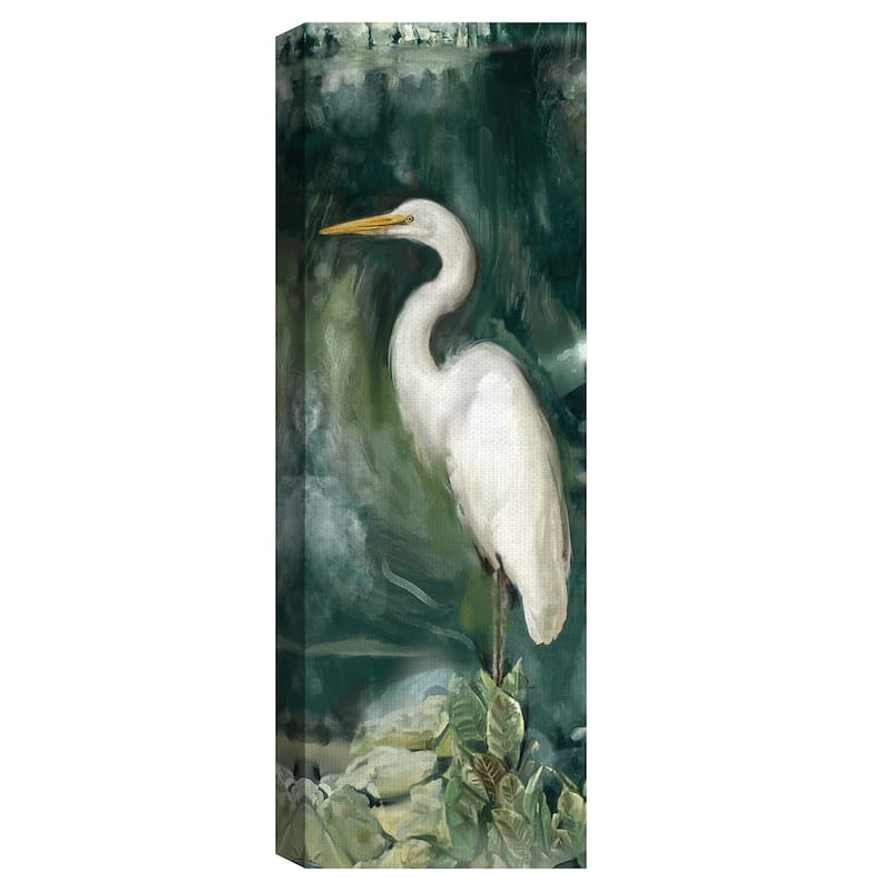 An Egret's Tropical Watch by Studio Arts Wrapped Canvas Painting Art Print