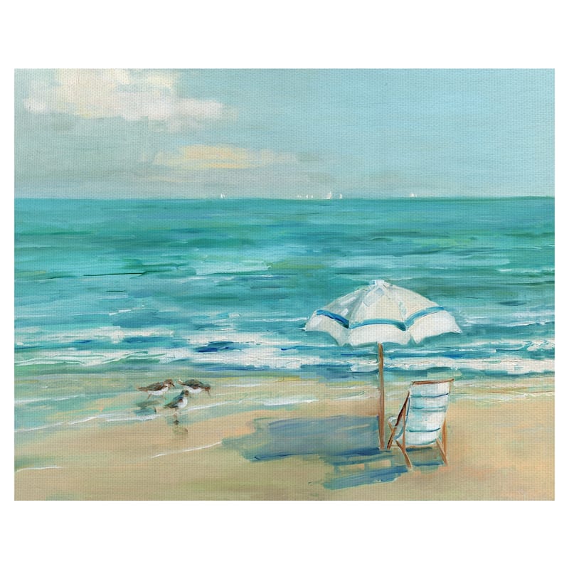 Simply Summer Beach Day by Sally Swatland Wrapped Canvas Painting Art Print