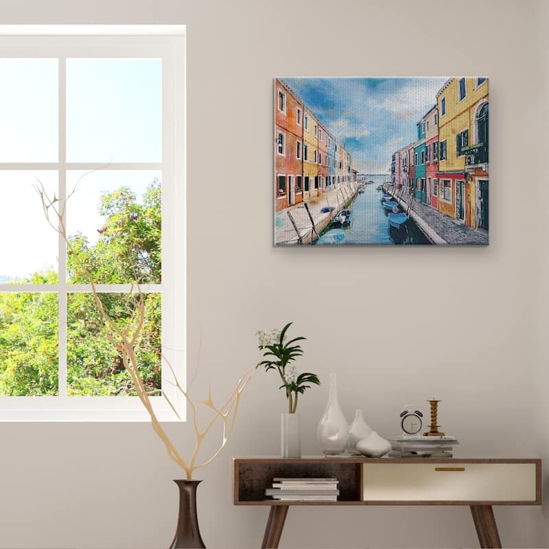 Colors of Venice Italy by Studio Arts Wrapped Canvas Painting Art Print