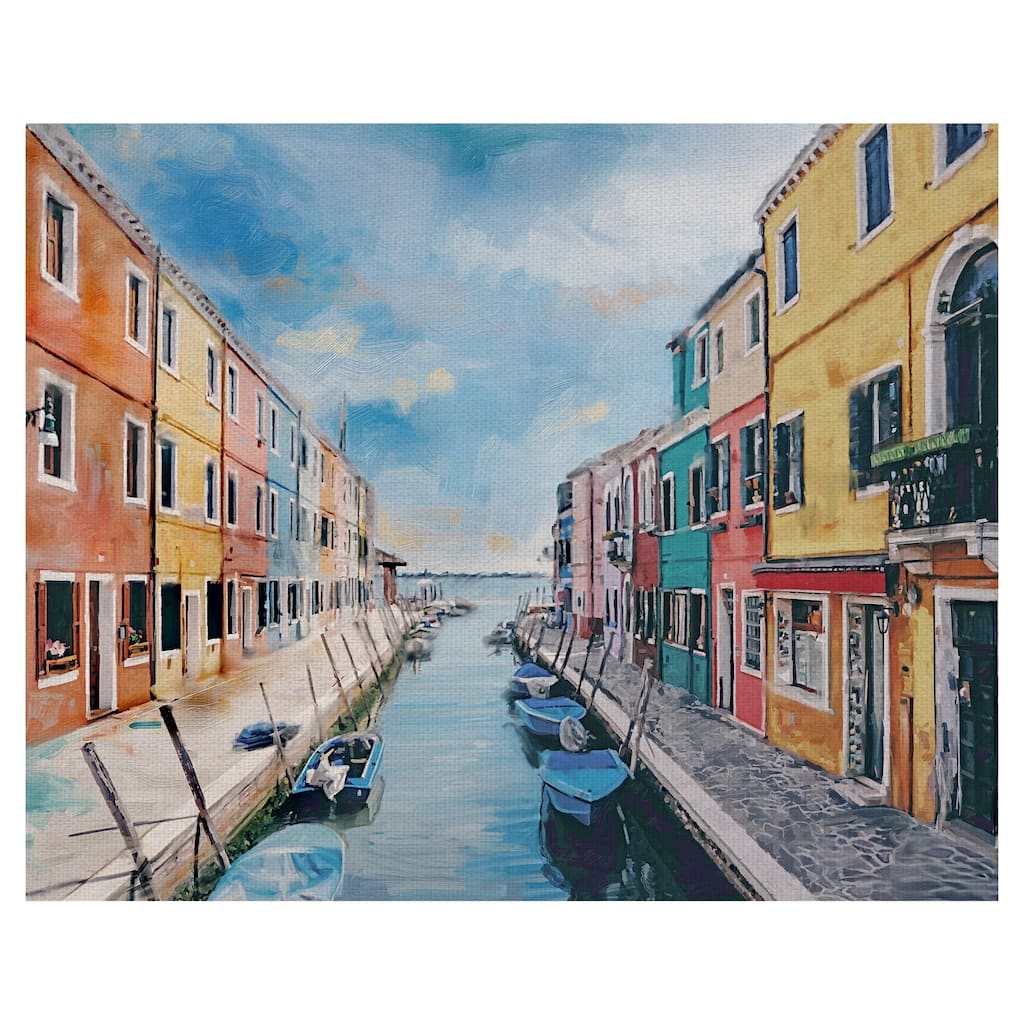 Colors of Venice Italy by Studio Arts Wrapped Canvas Painting Art Print