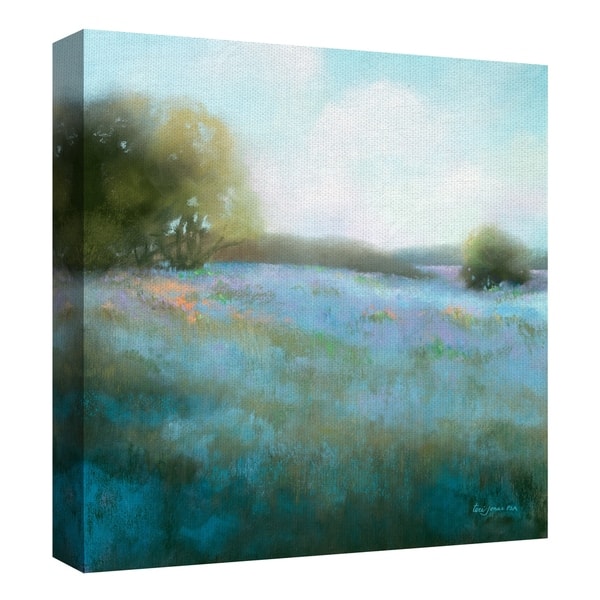 Spring Blues Field II Wrapped Canvas Paining Art Print - Bed Bath ...