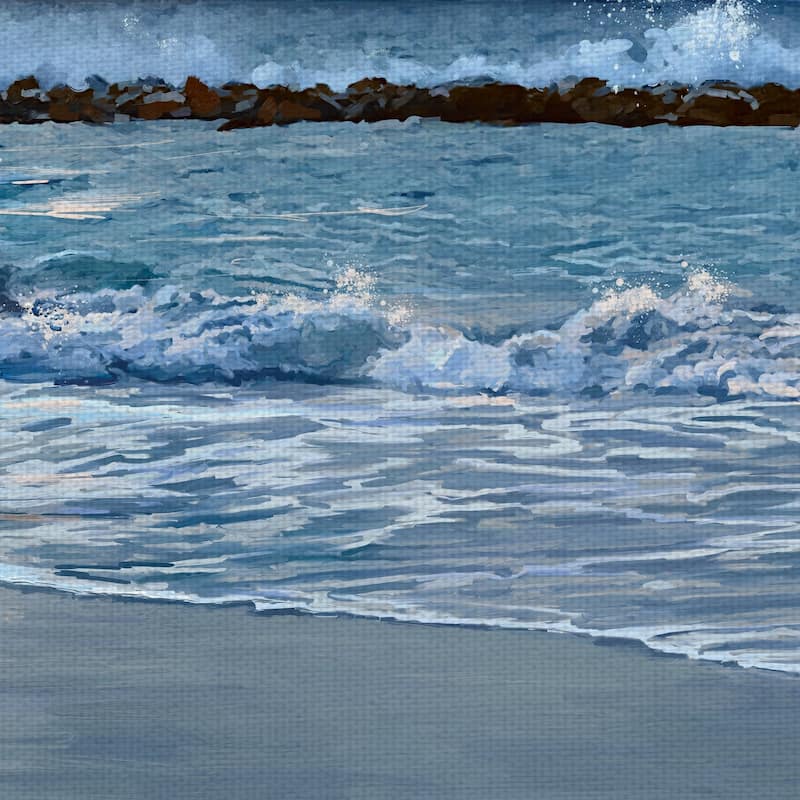 Sunrise Blues Ocean View by Studio Arts Wrapped Canvas Painting Art Print