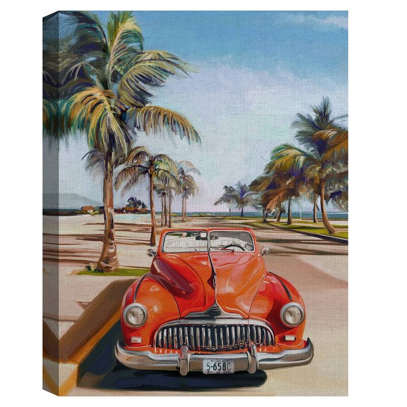 Retro Beach Day I by Studio Arts Wrapped Canvas Art Print