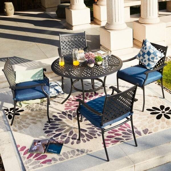 Patio Festival 5 Piece Outdoor Dining Set On Sale Overstock 27217512