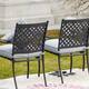 Patio Festival Outdoor Metal Dining Chair with Seat Cushion (4-Pack)