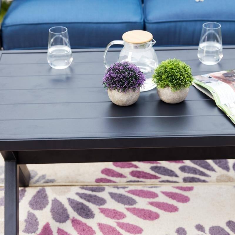 Patio Festival 2-Piece Outdoor Loveseat and Coffee Table Set