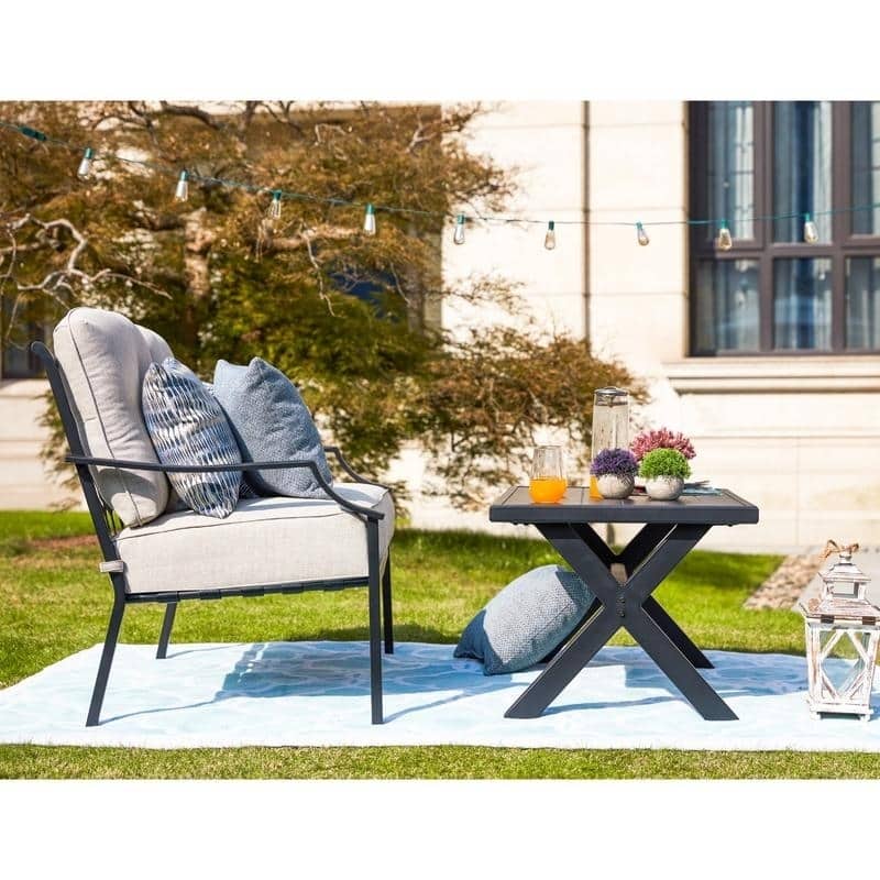 Patio Festival 2-Piece Outdoor Loveseat and Coffee Table Set