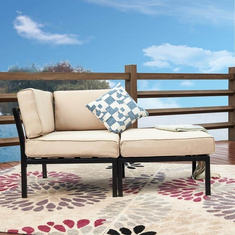 PATIO FESTIVAL 2-Piece Outdoor Corner Loveseat