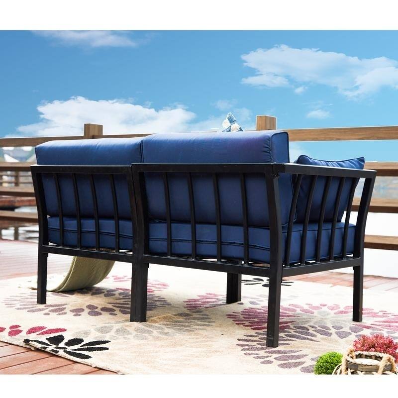 PATIO FESTIVAL 2-piece Outdoor Corner Sofa Seating Group with Cushions