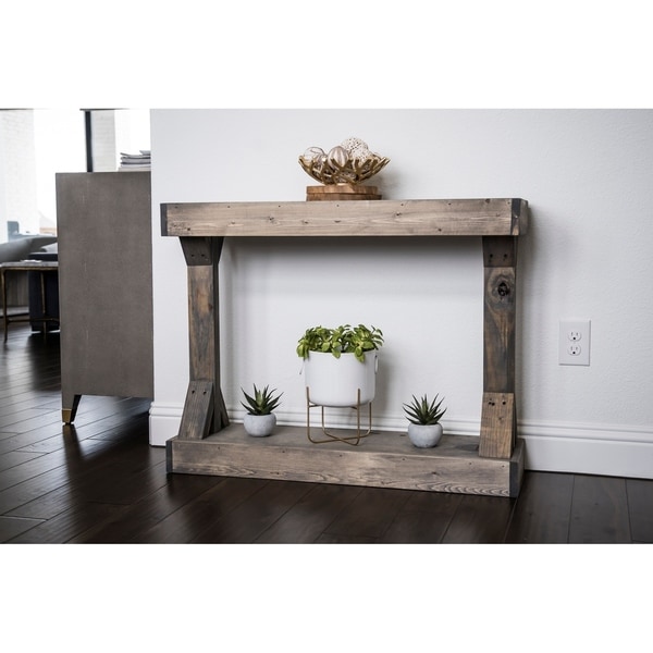 Barb Small Rustic Solid Wood Console Table by Del Hutson Designs
