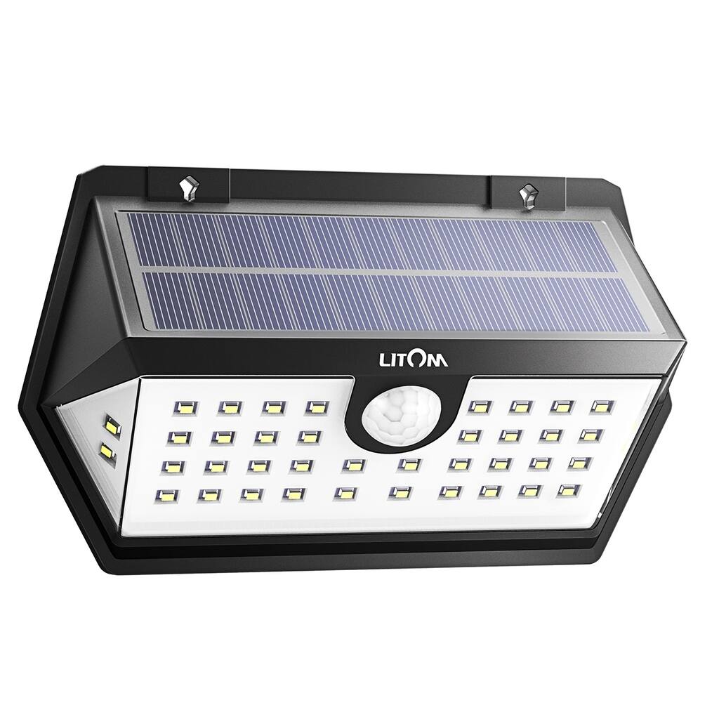 Litom 40 LED Motion Sensor Solar Light, A New Generation of Solar Light, 40 Enhanced LEDs for High Brightness
