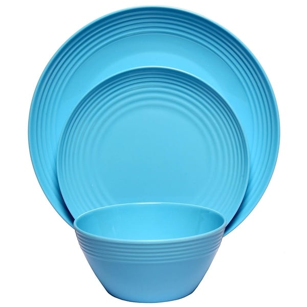 Melange 18 Piece Melamine Dinnerware Set Solids Collection Melange 18 Piece Melamine Dinnerware Set Solids Collection Color Blue Free Shipping On Orders Over 45 27220778